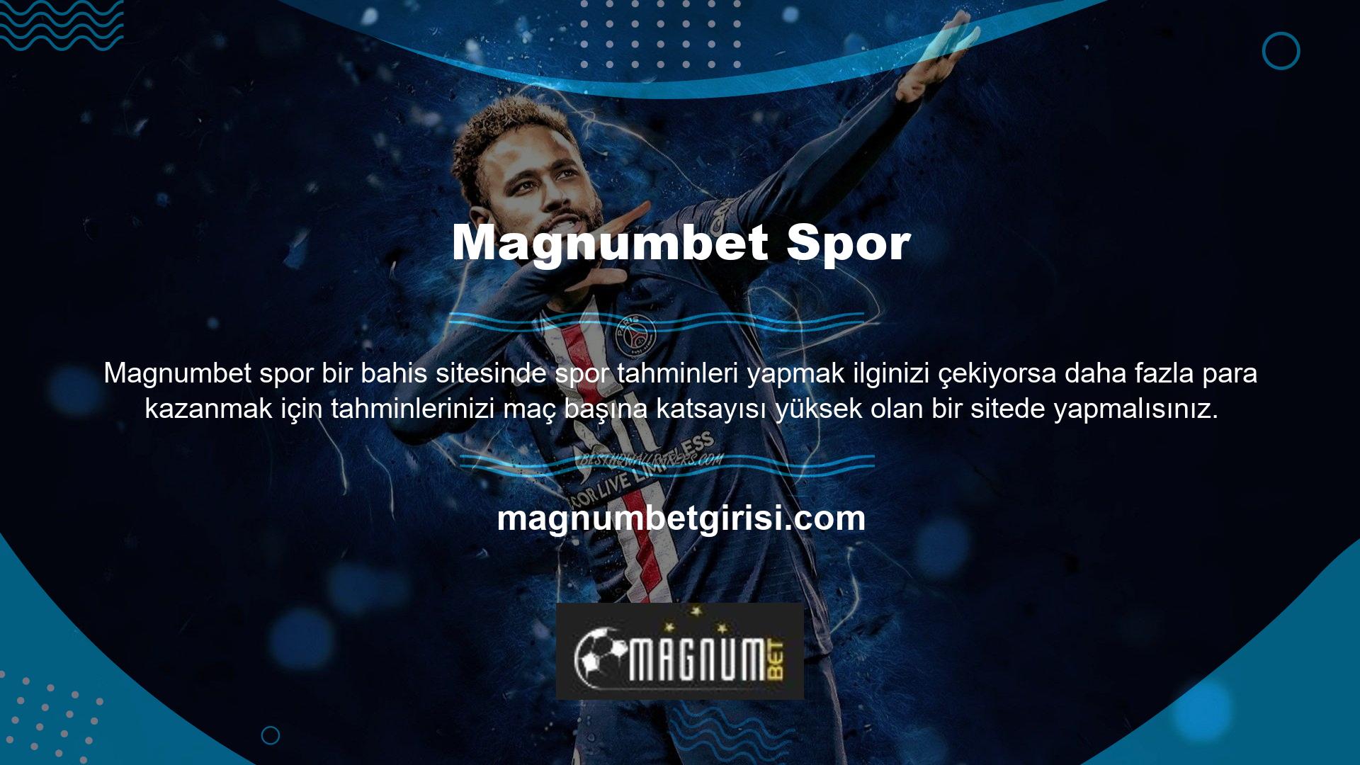 Magnumbet, kullanıcılarına yüksek oranlı spor tahminleri sunan en saygın bahis sitelerinden biridir